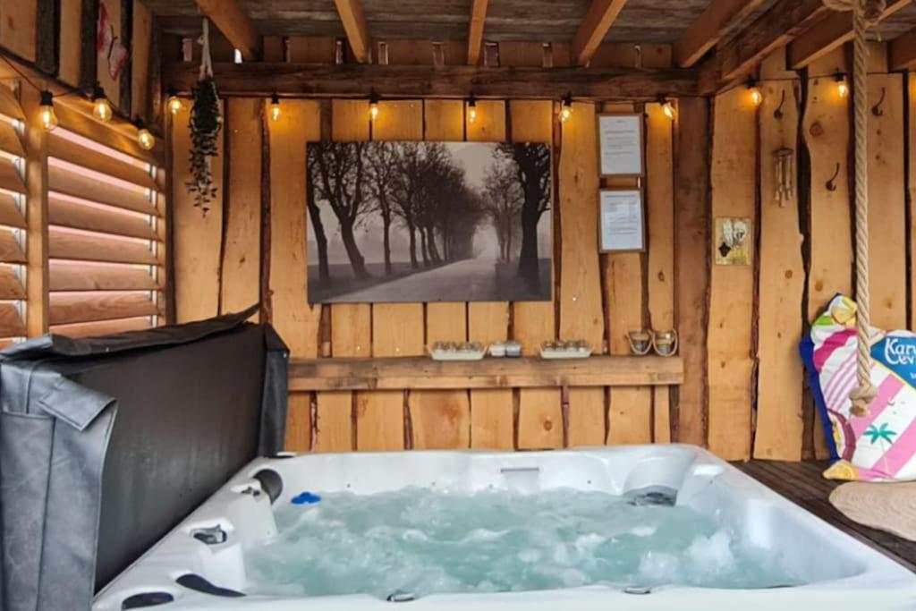 Wellness Chalet Met Jacuzzi, Sauna, Omheinde Tuin, Sint-Annaland Exterior foto